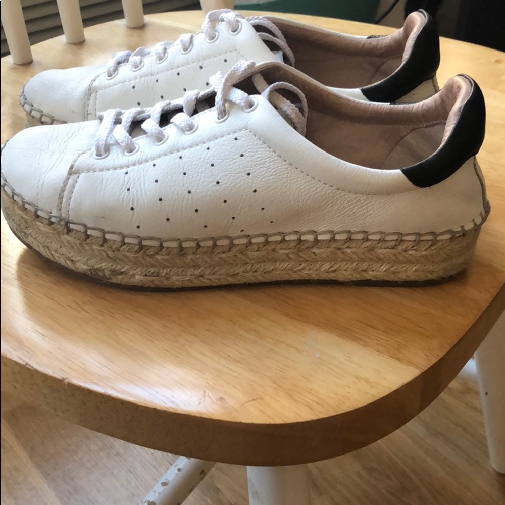 Vince Camino White and black espadrille sneakers - Picture 2 of 6